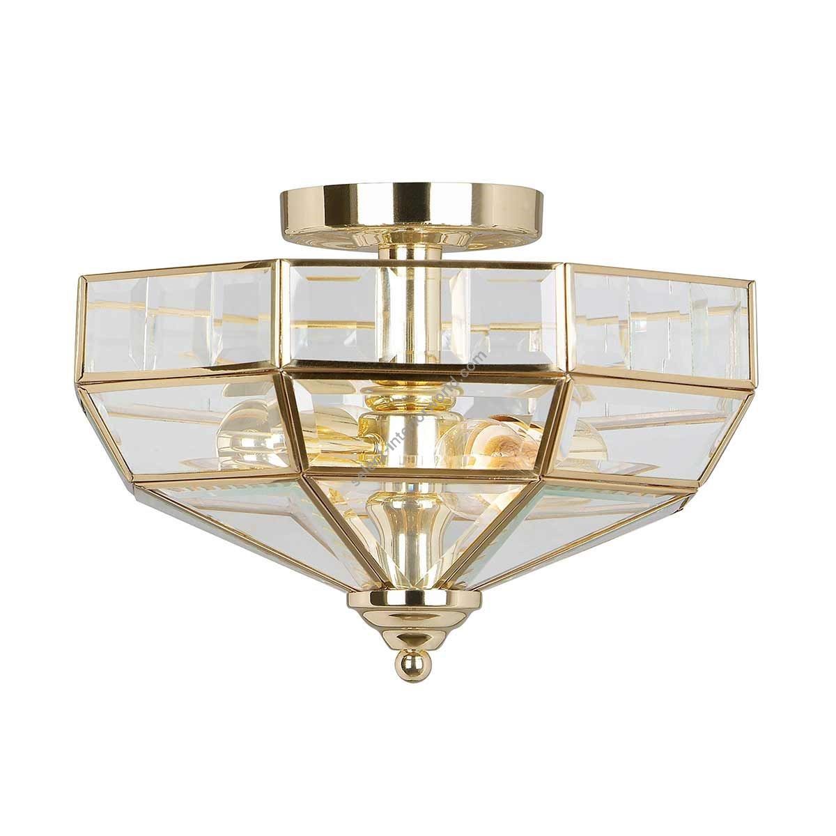 Elstead Lighting / Ceiling Lights / Old Park 2 Semi-Flush Polished Brass