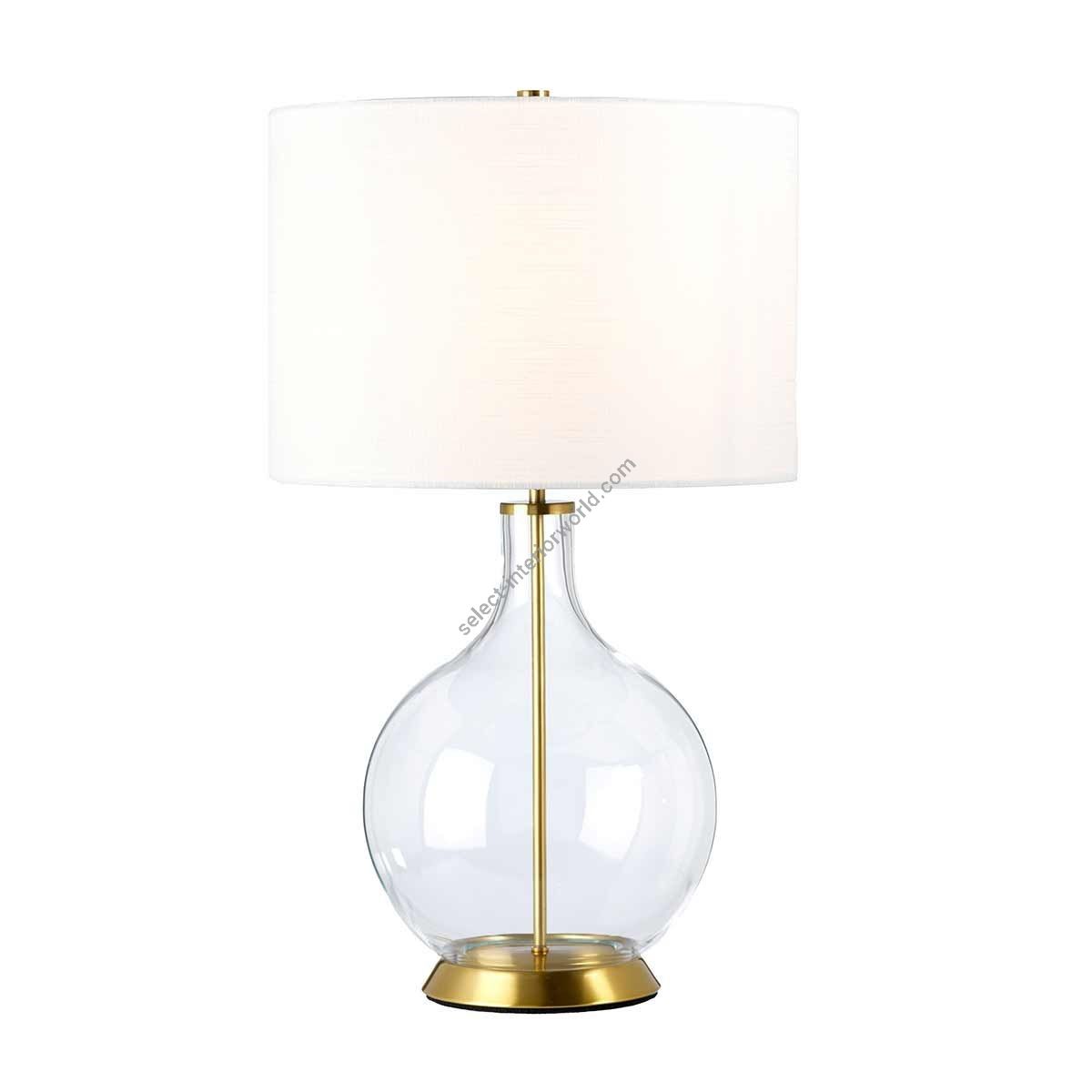 Elstead Lighting / Table Lamps / Orb 1 Aged Brass with White Shade