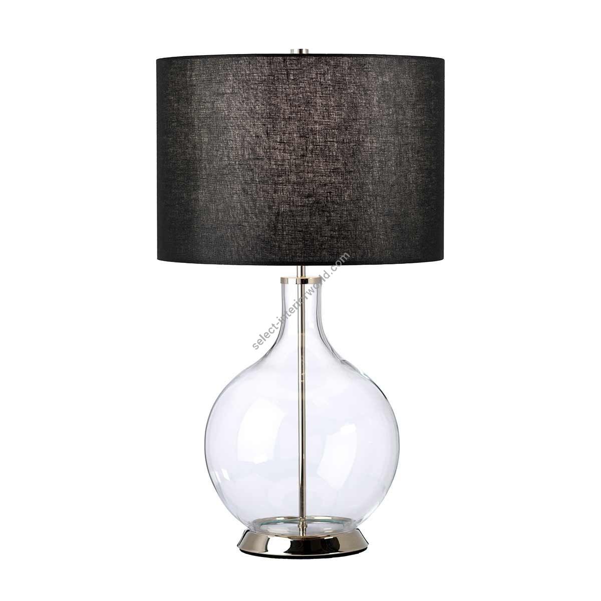 Elstead Lighting / Table Lamps / Orb 1 Polished Nickel with Black Shade