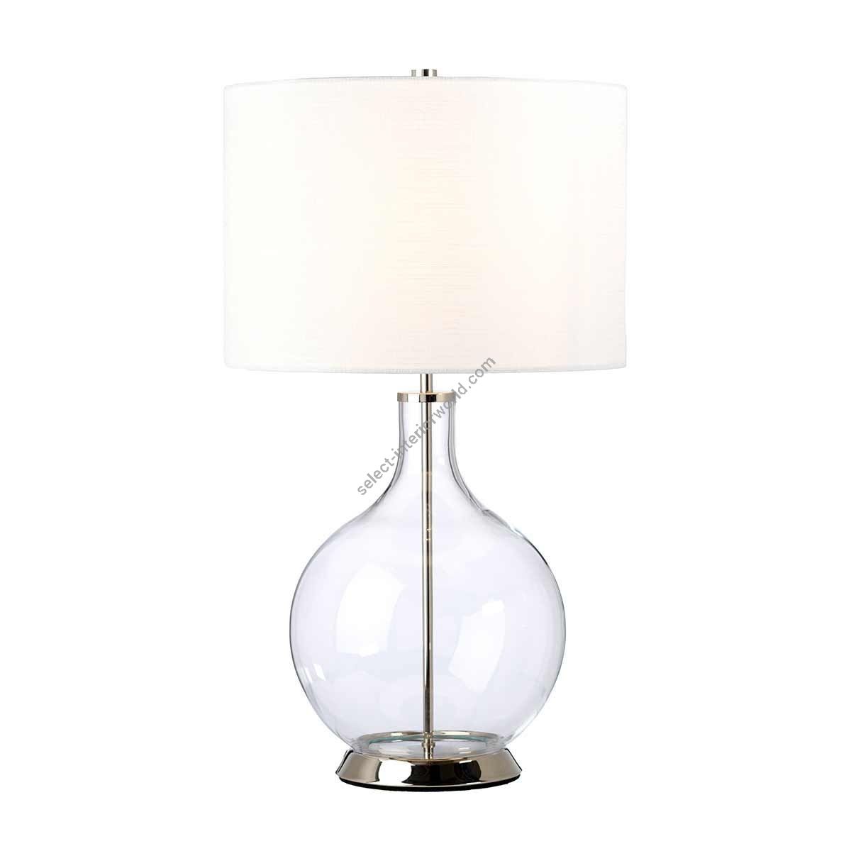 Elstead Lighting / Table Lamps / Orb 1 Polished Nickel with White Shade