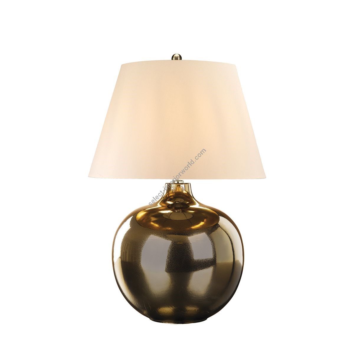 Elstead Lighting / Table Lamps / Ottoman 1 Bronze Metalic & Ivory Shade