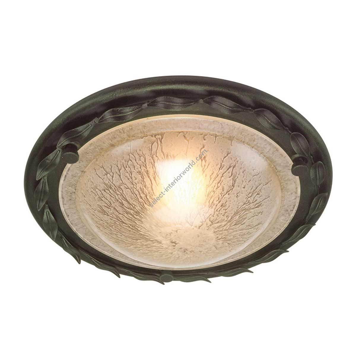 Elstead Lighting / Ceiling Lights / Olivia Light Flush Black & Gold Patina