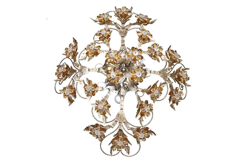 Mechini / Ceiling Lights / Clear and Colored Bohemian Crystal P338/7 Bis