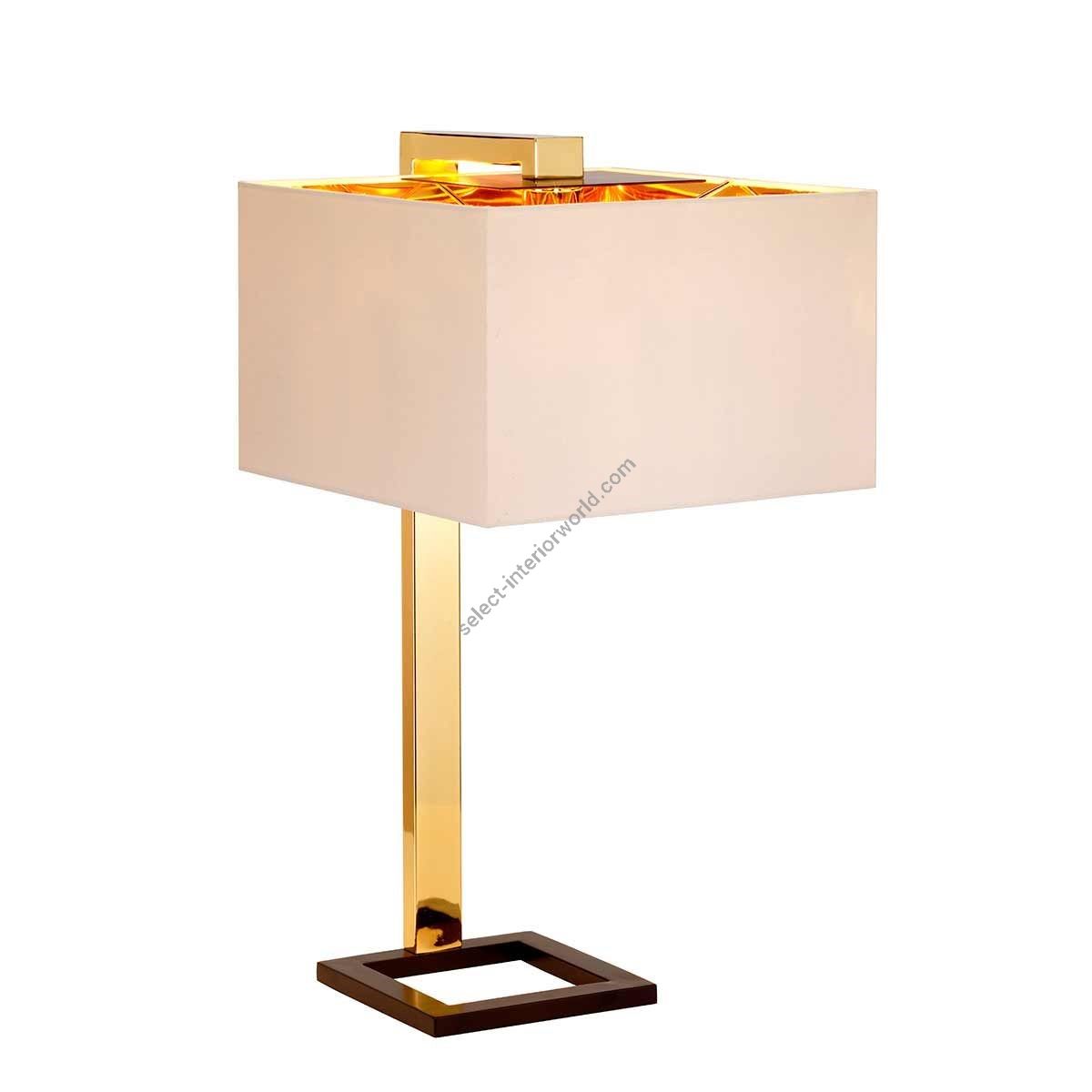 Elstead Lighting / Table Lamps / Plein 1 Dark Brown & Polished Gold