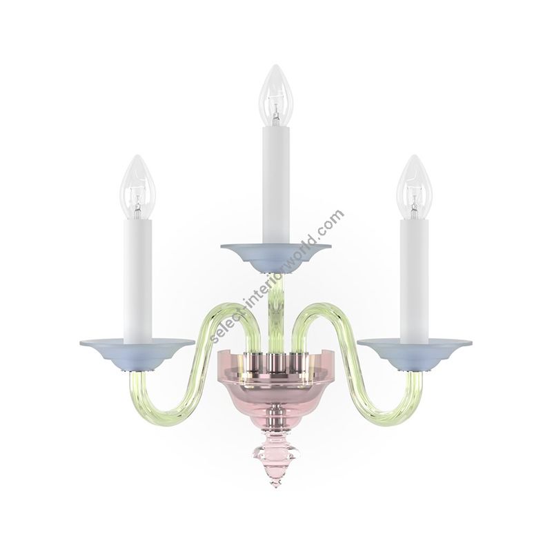 Preciosa / Elegant Wall Sconce Three Candles / Contemporary Colour Eugene M