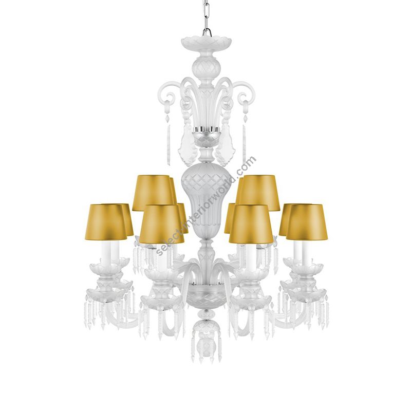 Preciosa / Exquisite Chandelier, 12 Lights Frosted Crystal Glass / Rudolf XS, S