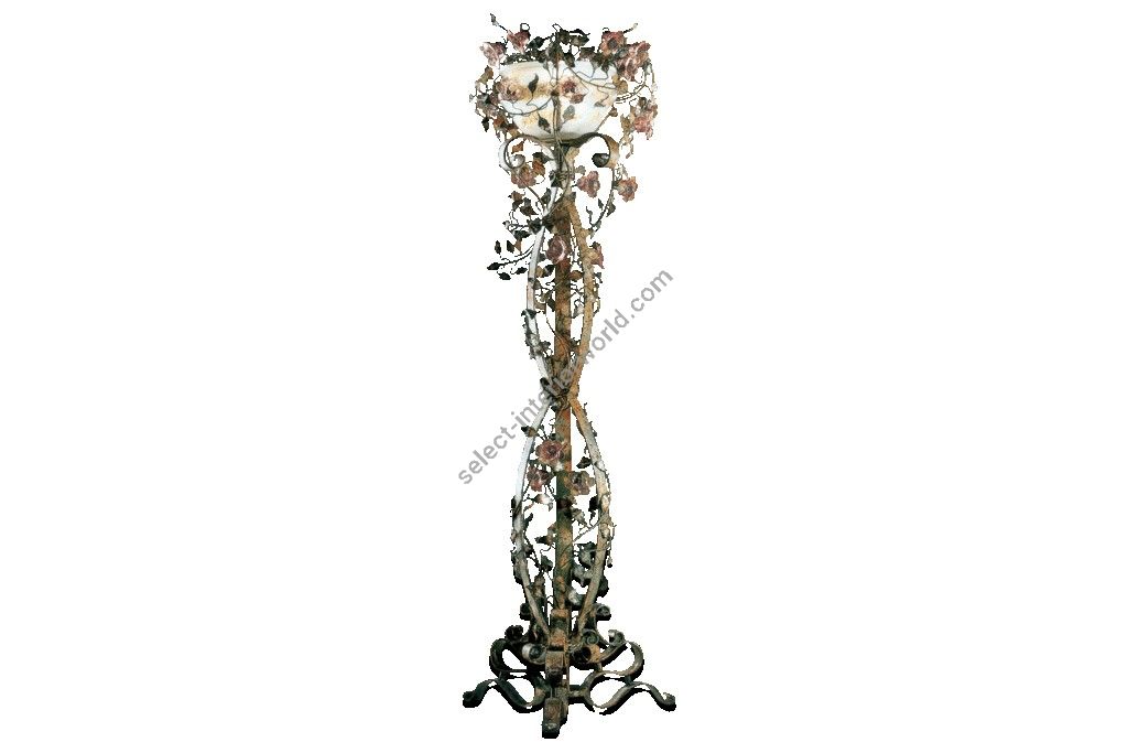 Mechini / Floor Lamps / Wrought Iron with Murano Glass PT750/1
