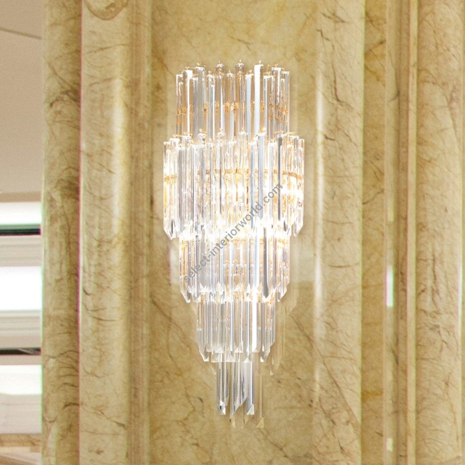 Patrizia Volpato / Wall Sconces / Cristalli Murano Glass 24 Karat Gold 5005-APP1