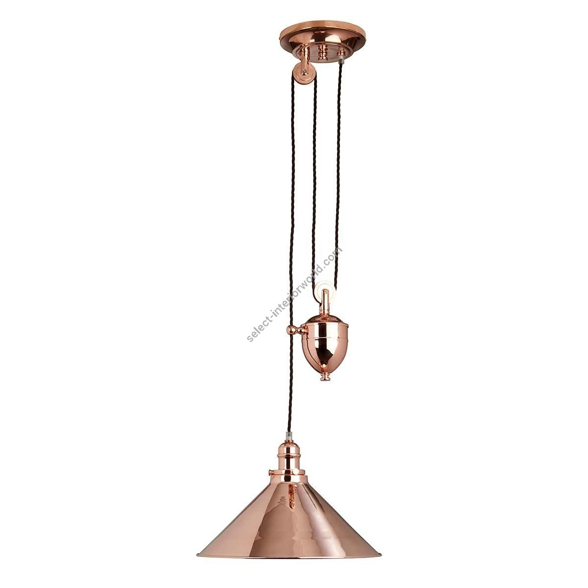 Elstead Lighting / Pendant Lights / Provence Rise and Fall Polished Copper