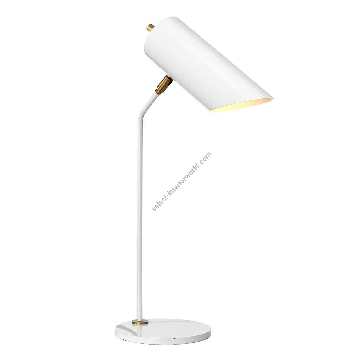 Elstead Lighting / Table Lamps / Quinto White & Aged Brass