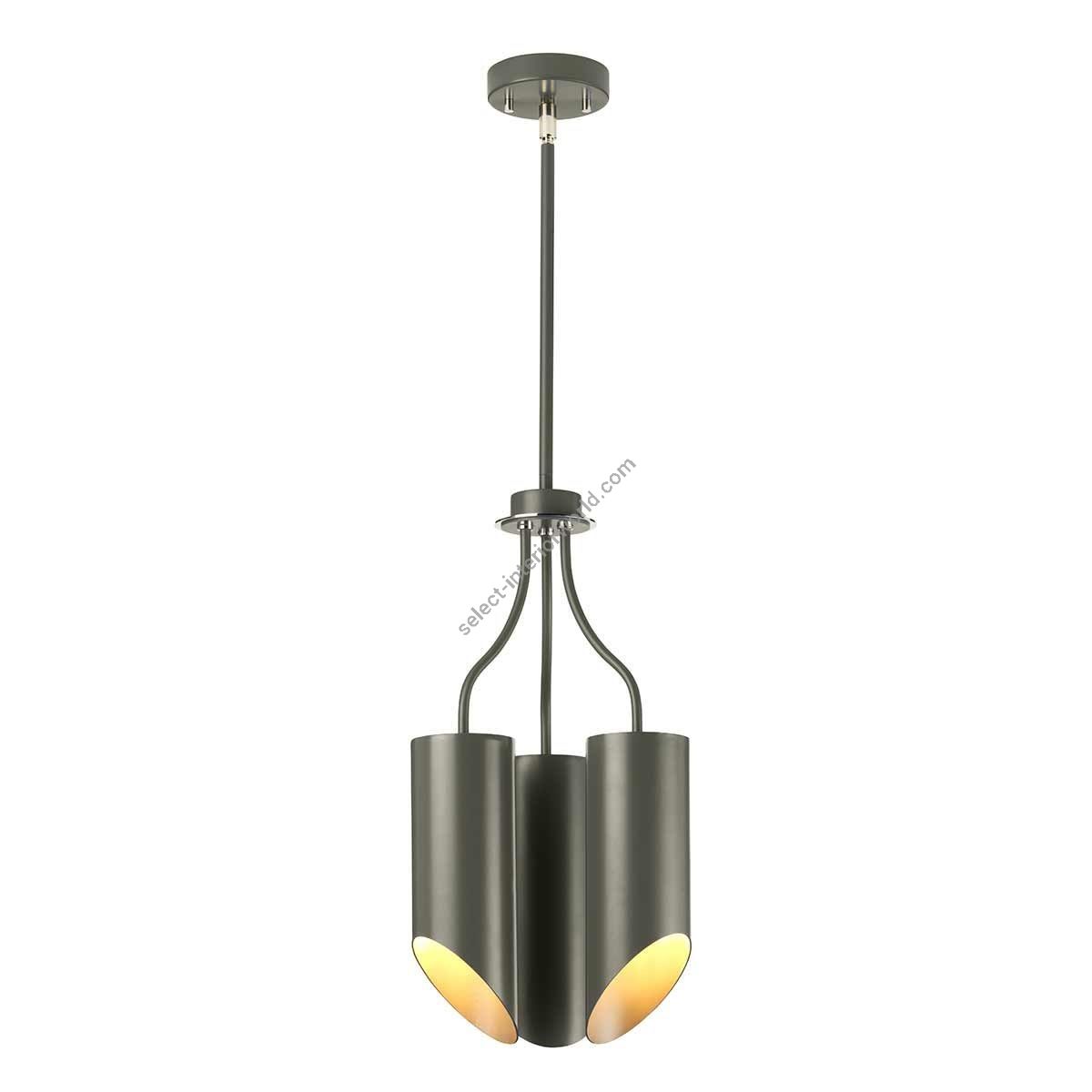 Elstead Lighting / Chandeliers / Quinto 3 Dark Grey Polished Nickel