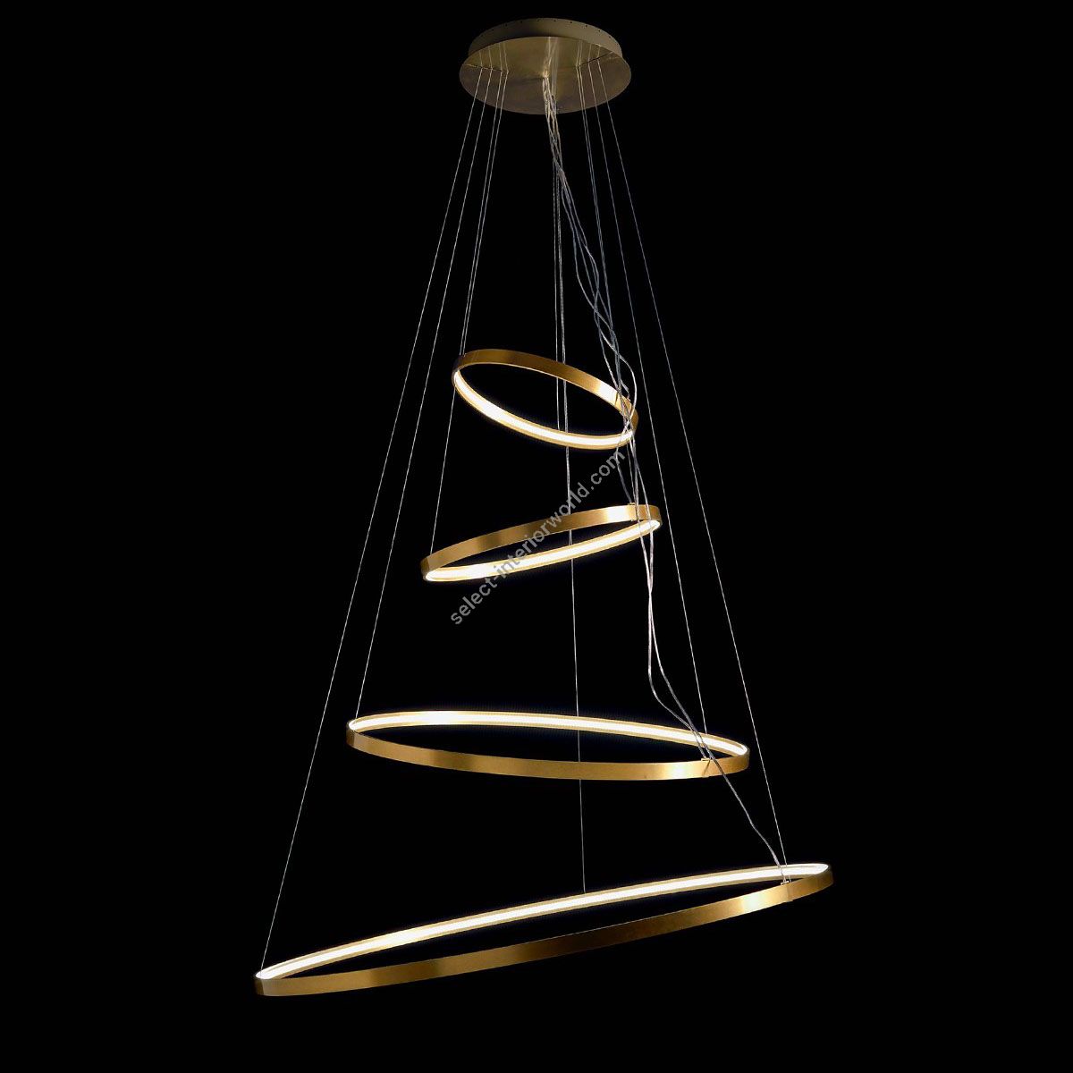 Brass Ring Horizontal LED Pendant Lamp - Rings Orizzontale by Zava - A version