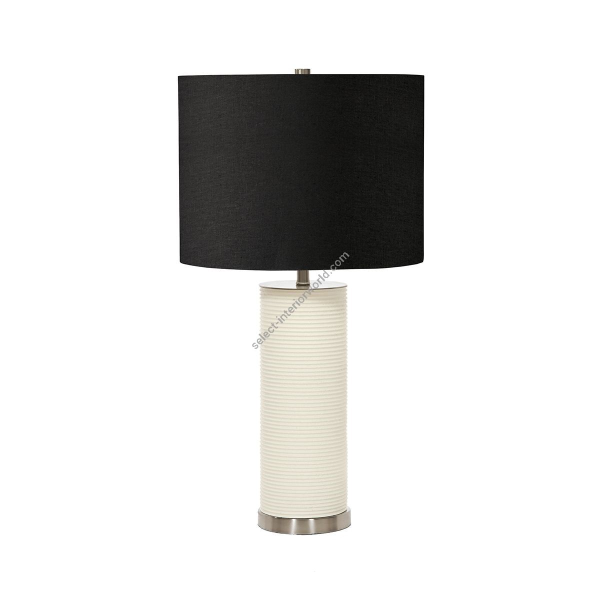 Elstead Lighting / Table Lamps / Ripple 1 White with Black Shade