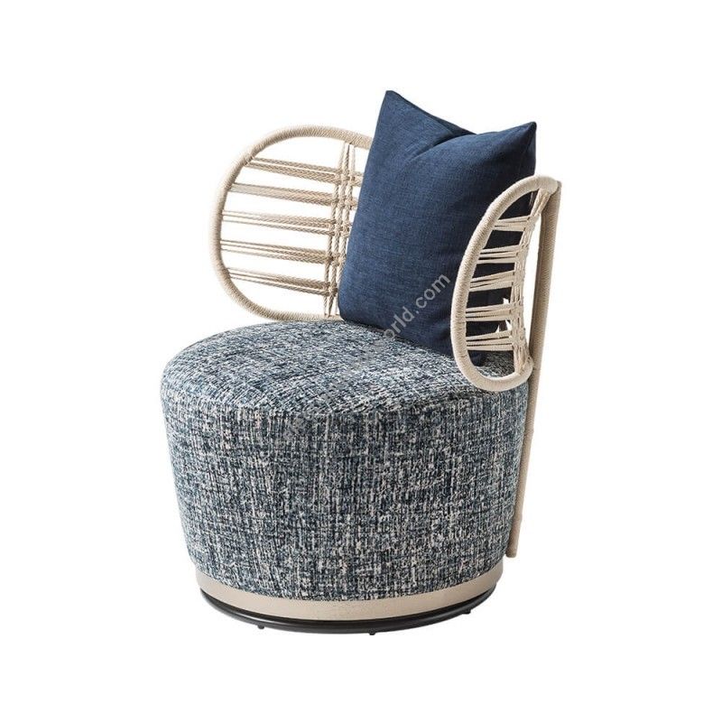 Adriana Hoyos / Chairs without Arms / Rumba Upholstered Chair 111 Woven Backrest & Swivel