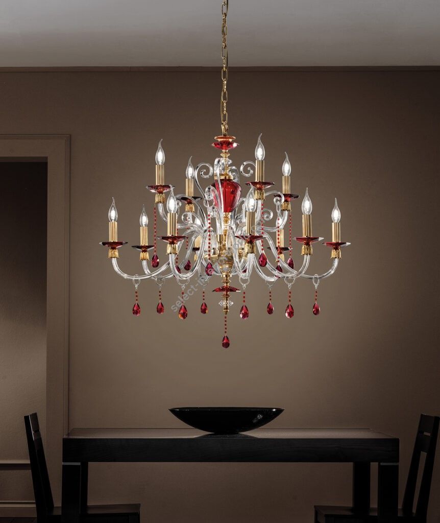 Euroluce Lampadari / Chandeliers / Rubino Alicante L8+4