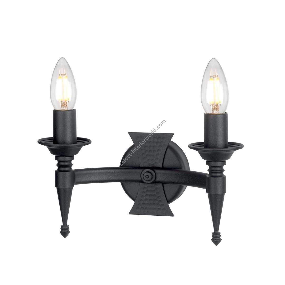 Elstead Lighting / Wall Lights / Saxon 2 Black