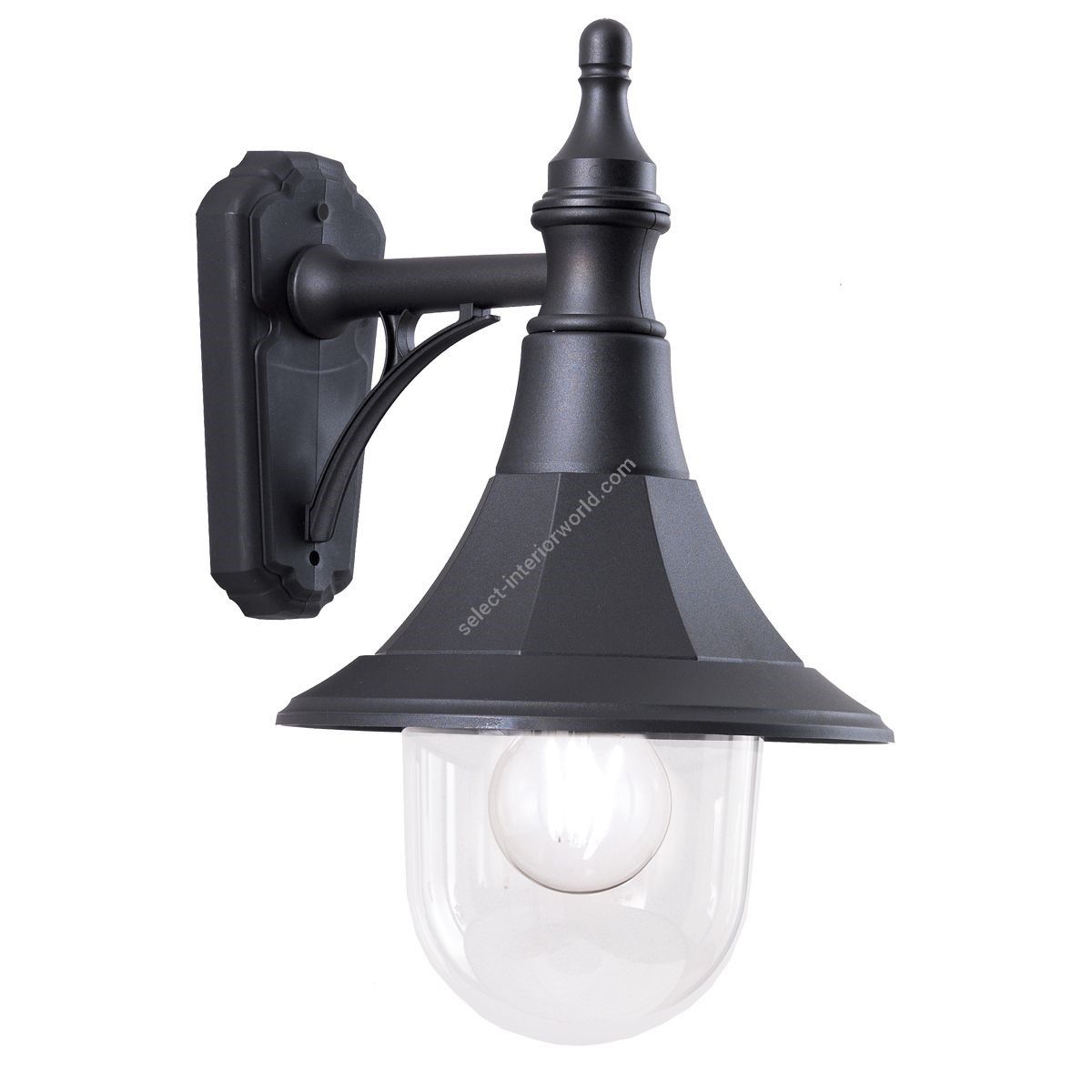 Elstead Lighting / Outdoor Wall Lights / Shannon 1 Down Lantern Black