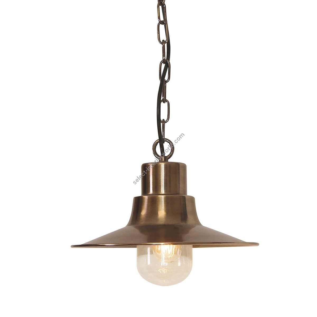 Elstead Lighting / Outdoor Pendant Lights / Sheldon 1 Chain Lantern Aged Brass