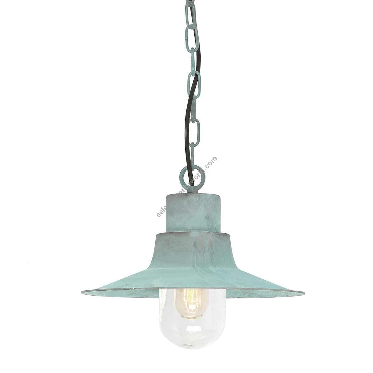 Elstead Lighting / Outdoor Pendant Lights / Sheldon 1 Chain Lantern Verdigris