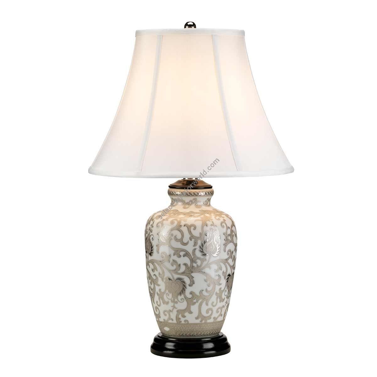 Elstead Lighting / Table Lamps / Silver Thistle 1 White and Silver