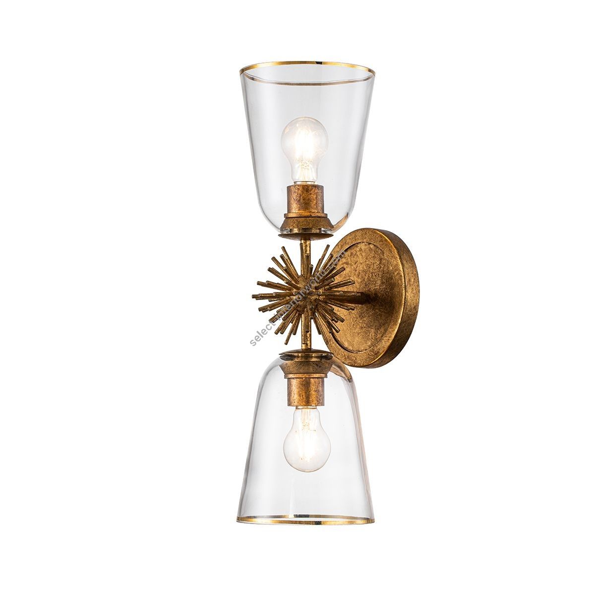Elstead Lighting / Wall Lights / Staring 2 Distressed Gold