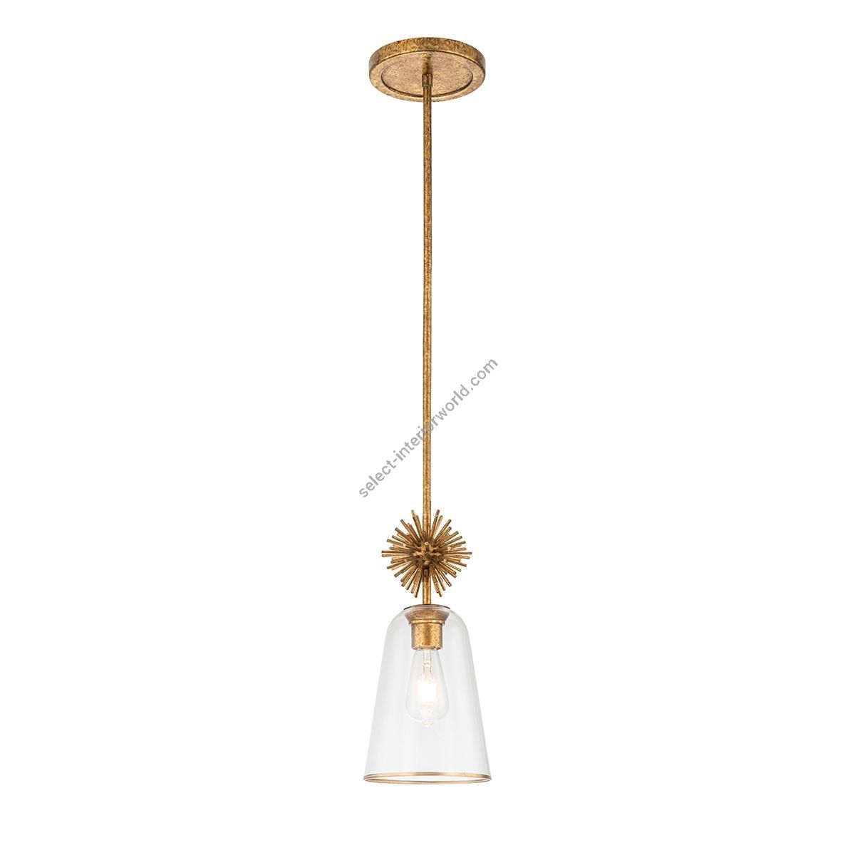 Elstead Lighting / Pendant Lights / Staring Distressed Gold