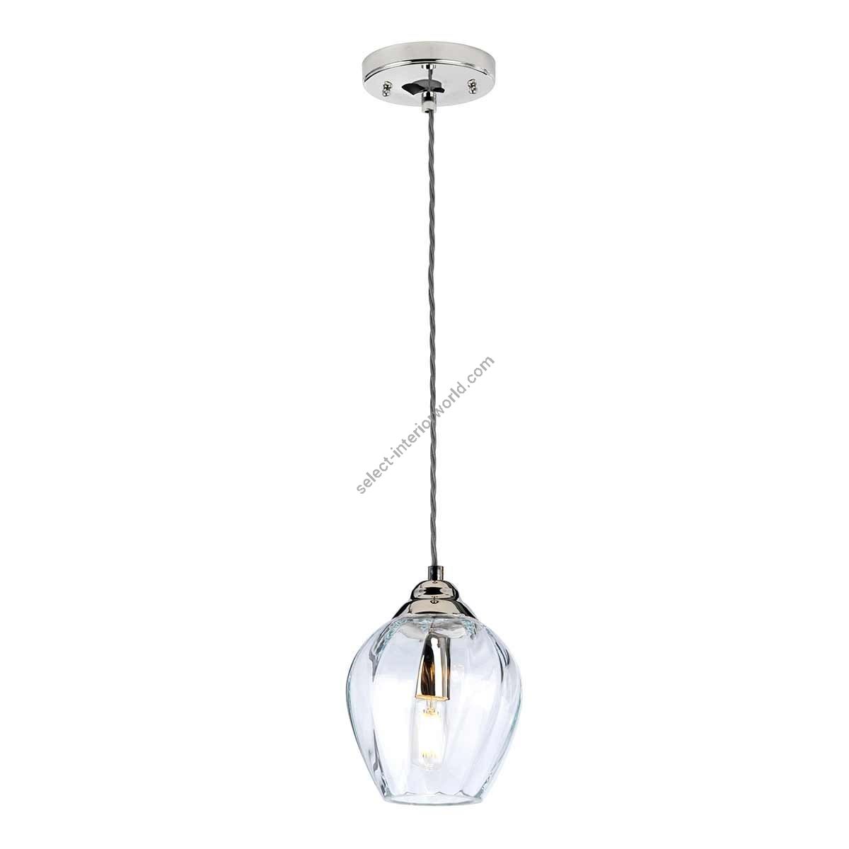 Elstead Lighting / Pendant Lights / Tiber Polished Nickel & Clear Glass