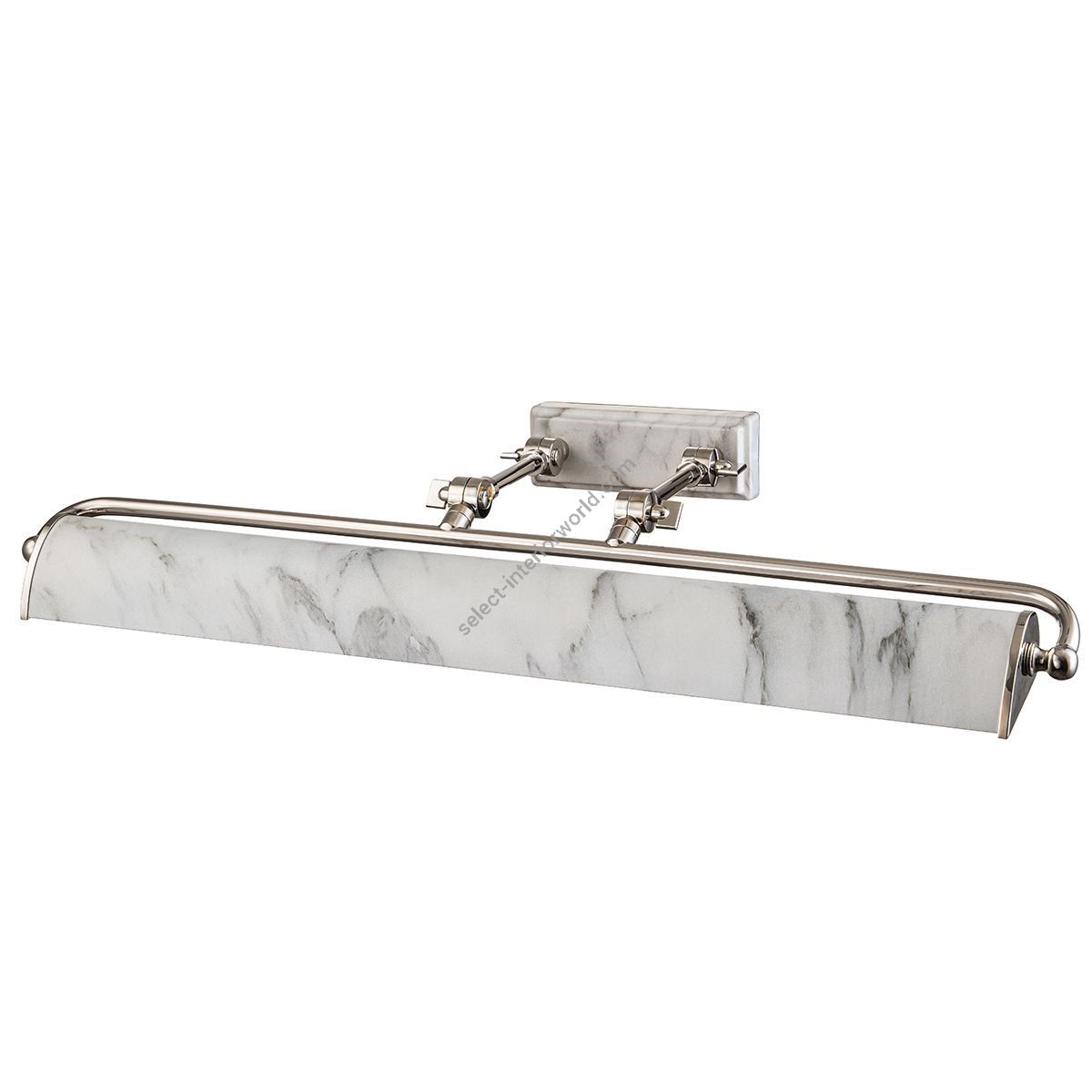 Elstead Lighting / Picture Lights / Winchfield 4lt Large Polished Nickel & White Marble Effect