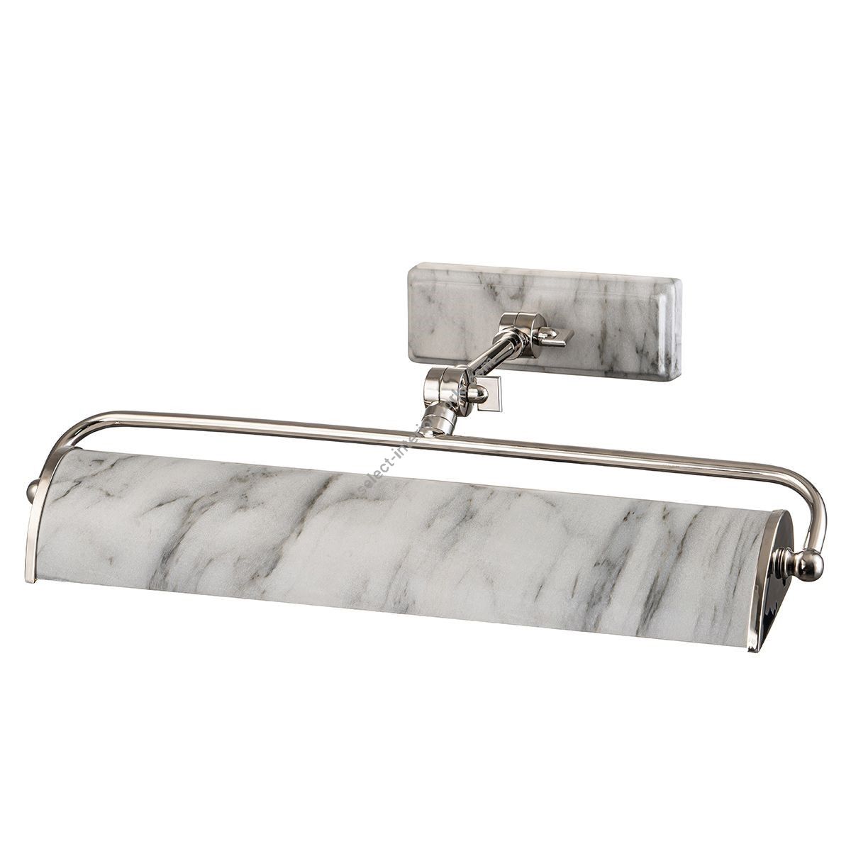 Elstead Lighting / Picture Lights / Winchfield 2lt Medium Polished Nickel & White Marble Effect