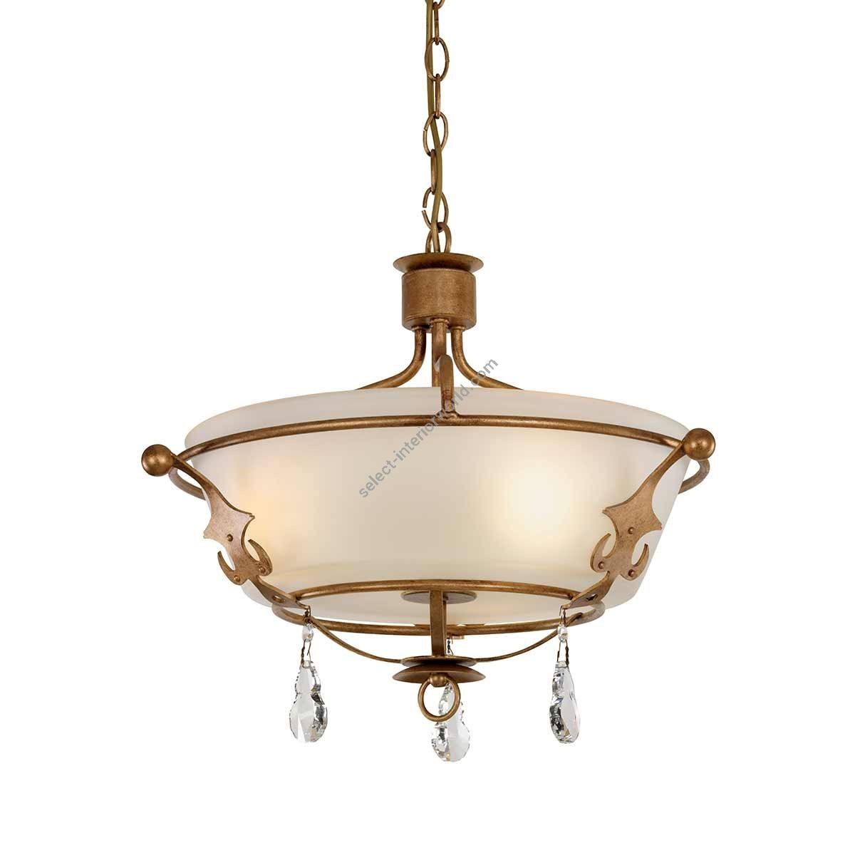 Elstead Lighting / Pendant Lights / Windsor 3 Semi-Flush Gold Patina