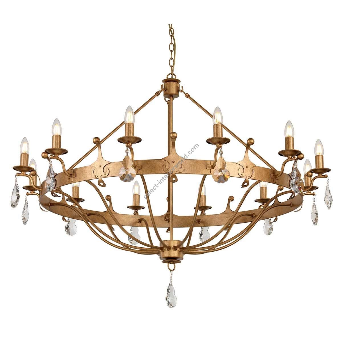 Elstead Lighting / Chandeliers / Windsor 12 Gold Patina