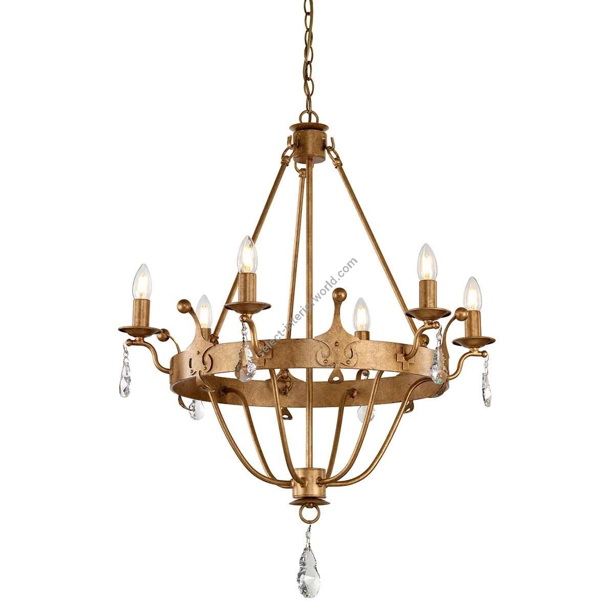 Elstead Lighting / Chandeliers / Windsor 6 Gold Patina