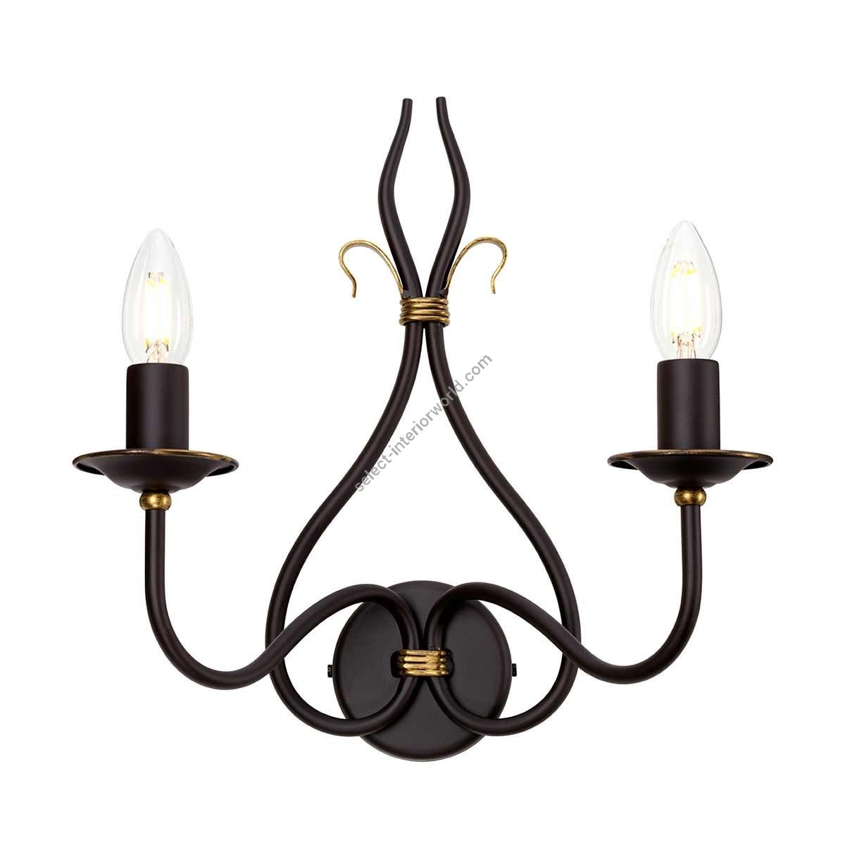 Elstead Lighting / Wall Lights / Windermere 2 Rust & Gold
