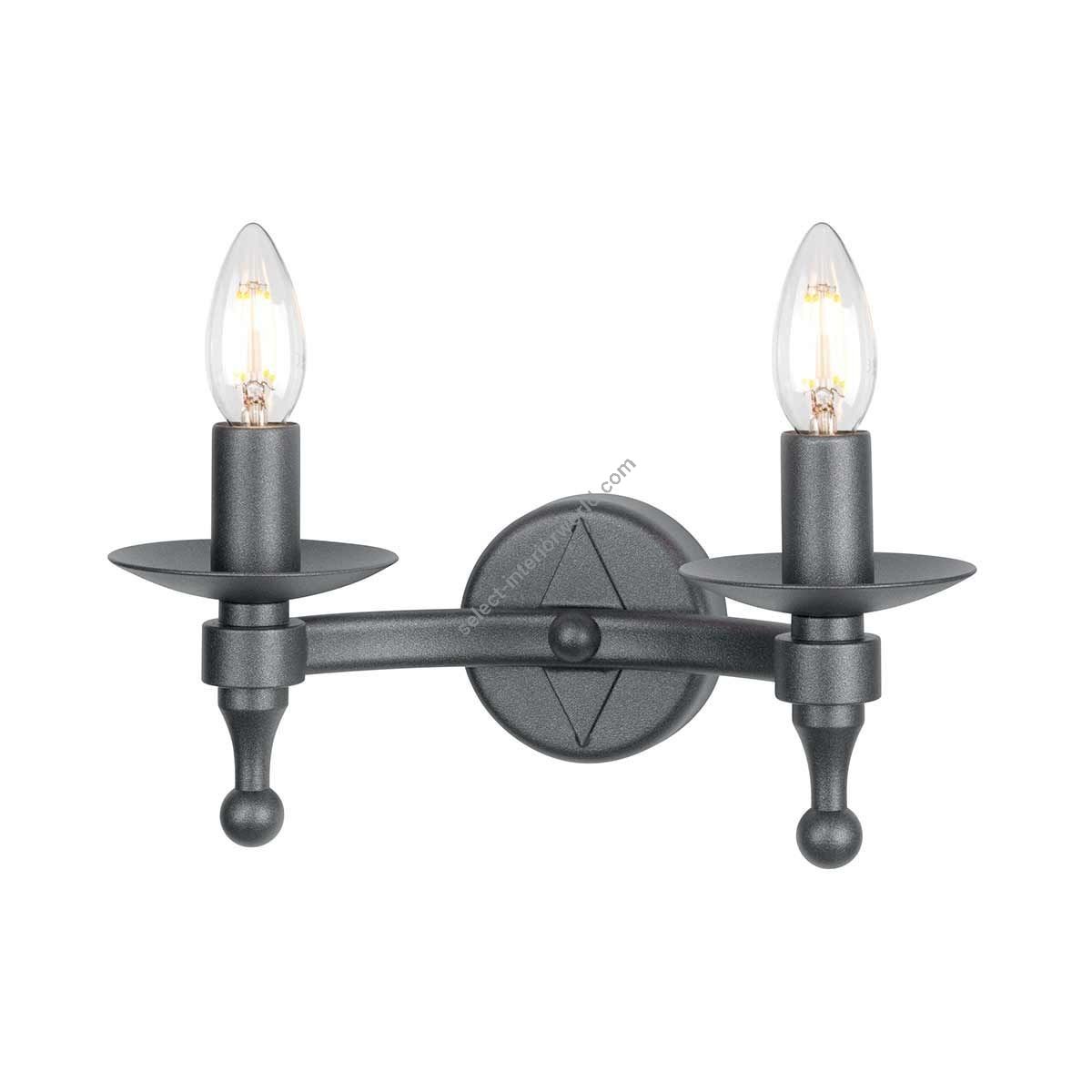 Elstead Lighting / Wall Lights / Warwick 2 Graphite Black