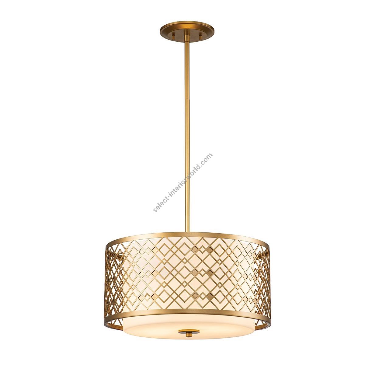 Elstead Lighting / Pendant Lights / Ziggy 2lt Medium Lacquered Gold