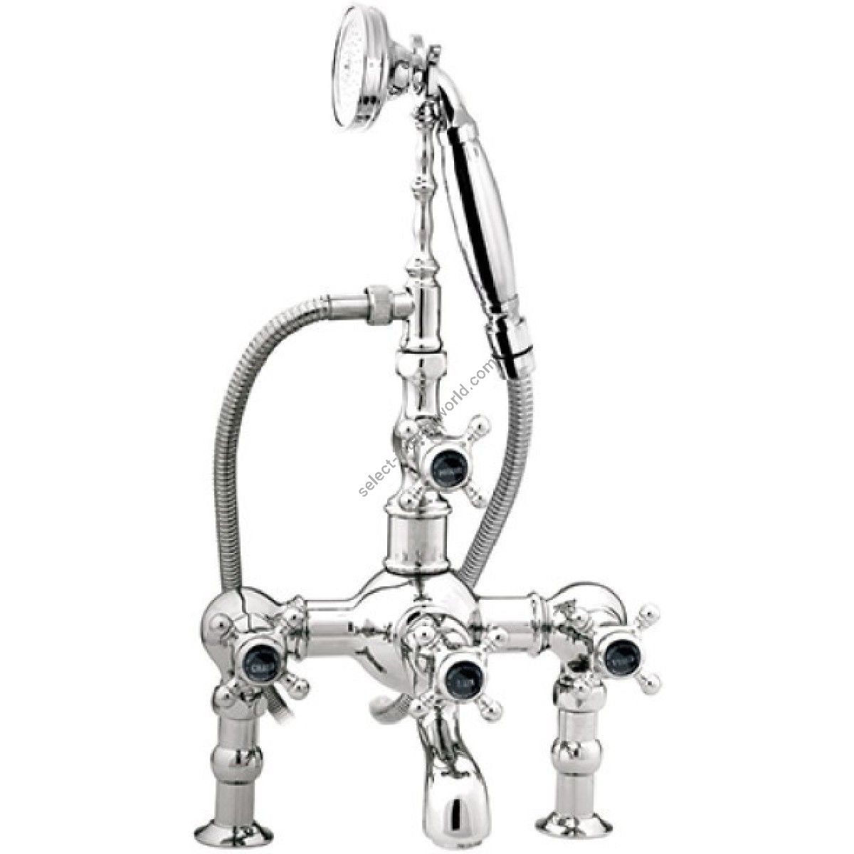 Bronces Mestre / Bath-Shower Fittings / Bath shower set for deck with black porcelain 035011.N00.50
