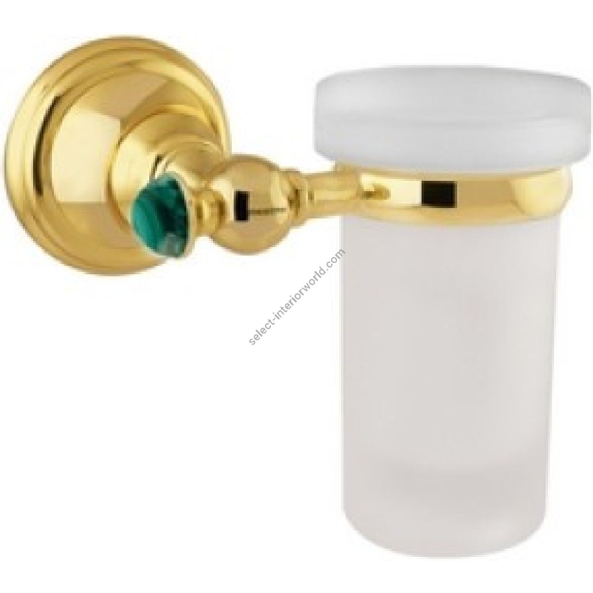 Bronces Mestre / Toothbrush Holders / Wall toothbrush holder with malachite stone 036880.ML0.01