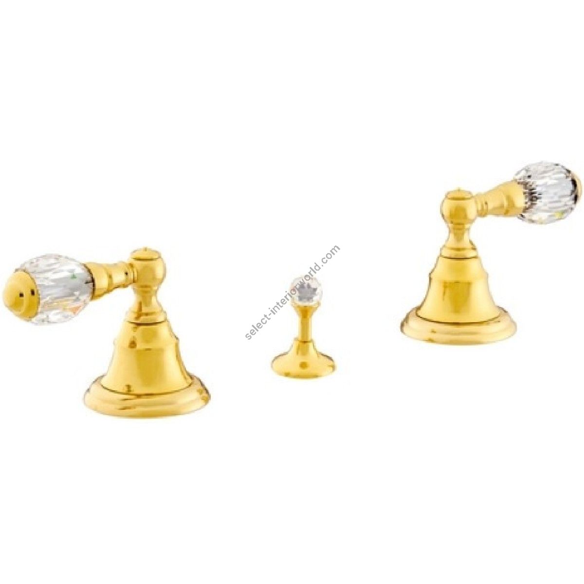 Bronces Mestre / Bidet Fittings / Three holes bidet set with Swarovski crystal 037622.000.00