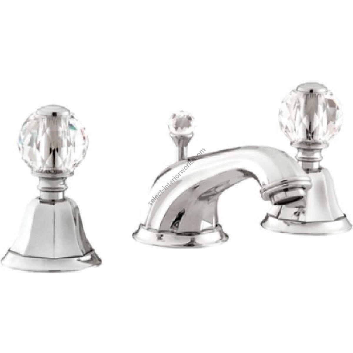 Bronces Mestre / Washbasin Fittings / Three holes basin set with Swarovski crystal 038101.000.50