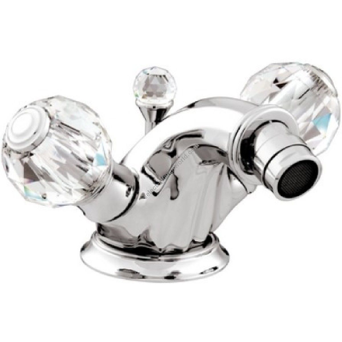 Bronces Mestre / Bidet Fittings / One hole bidet mixer with Swarovski crystal 038125.000.50