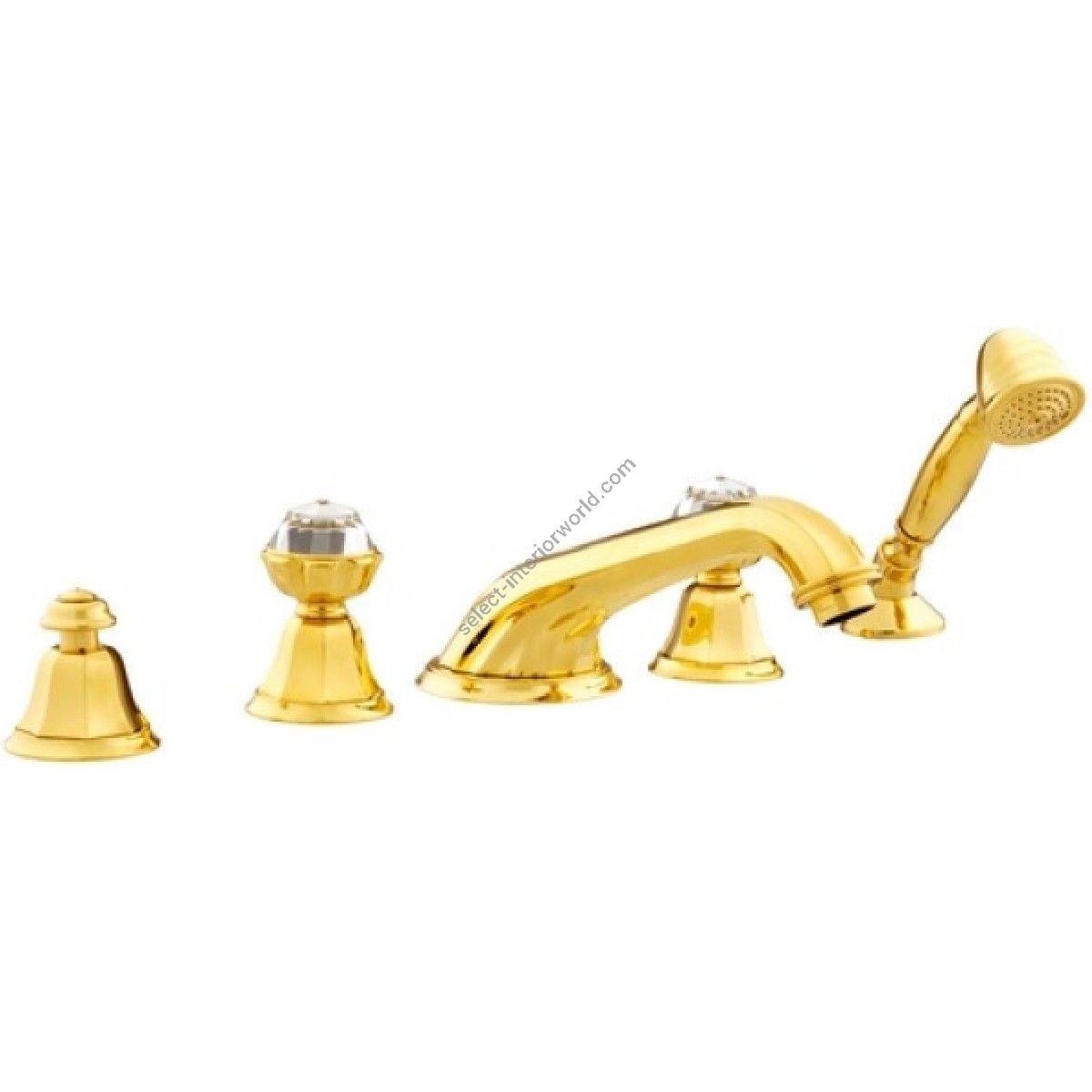 Bronces Mestre / Bath-Shower Fittings / Five holes bath set with Swarovski crystal 038216.A00.00