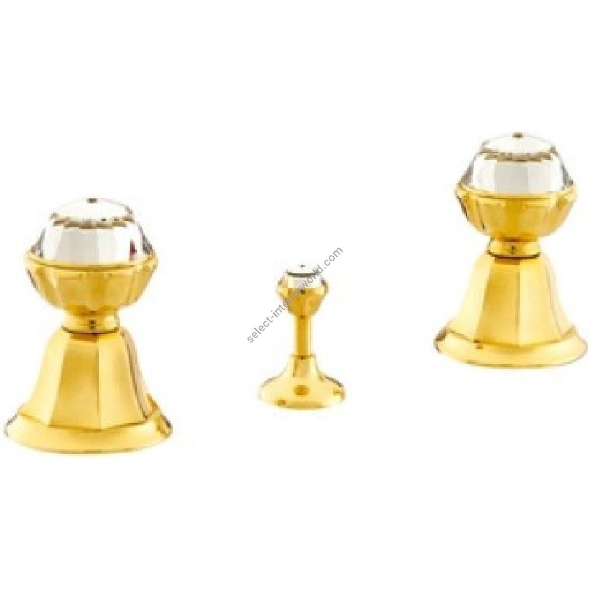 Bronces Mestre / Bidet Fittings / Three holes bidet set with Swarovski crystal 038222.A00.00