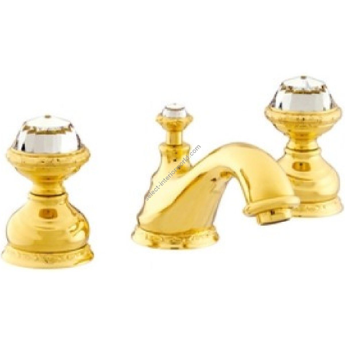 Bronces Mestre / Washbasin Fittings / Three holes basin set with Swarovski crystal 041201.000.00