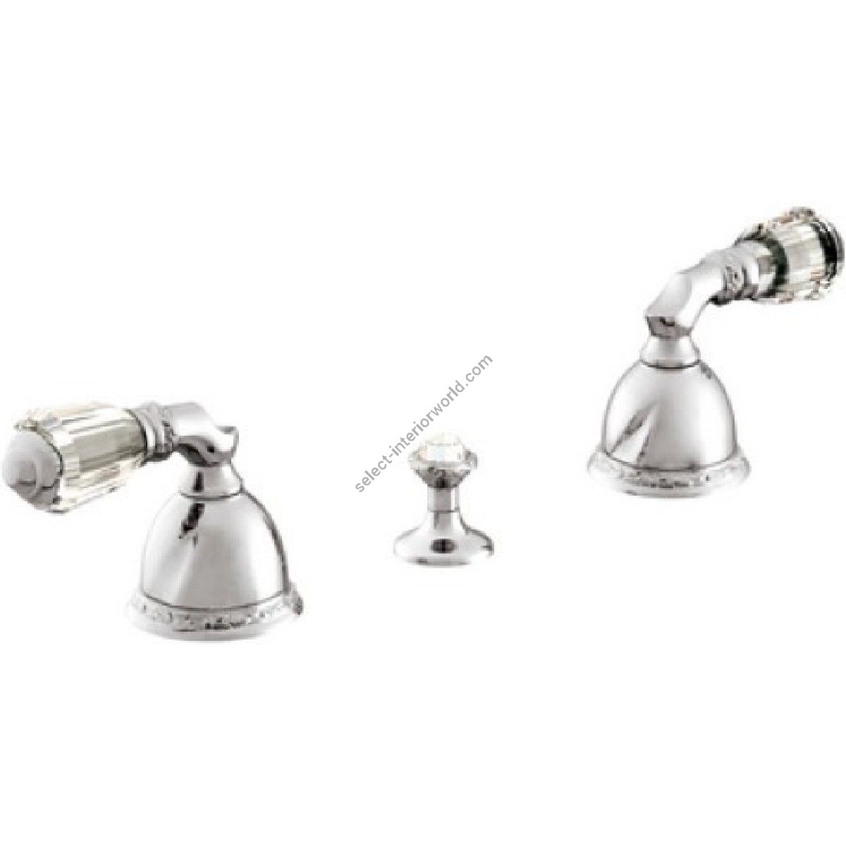 Bronces Mestre / Bidet Fittings / Three holes bidet set with Swarovski crystal 051622.A00.50