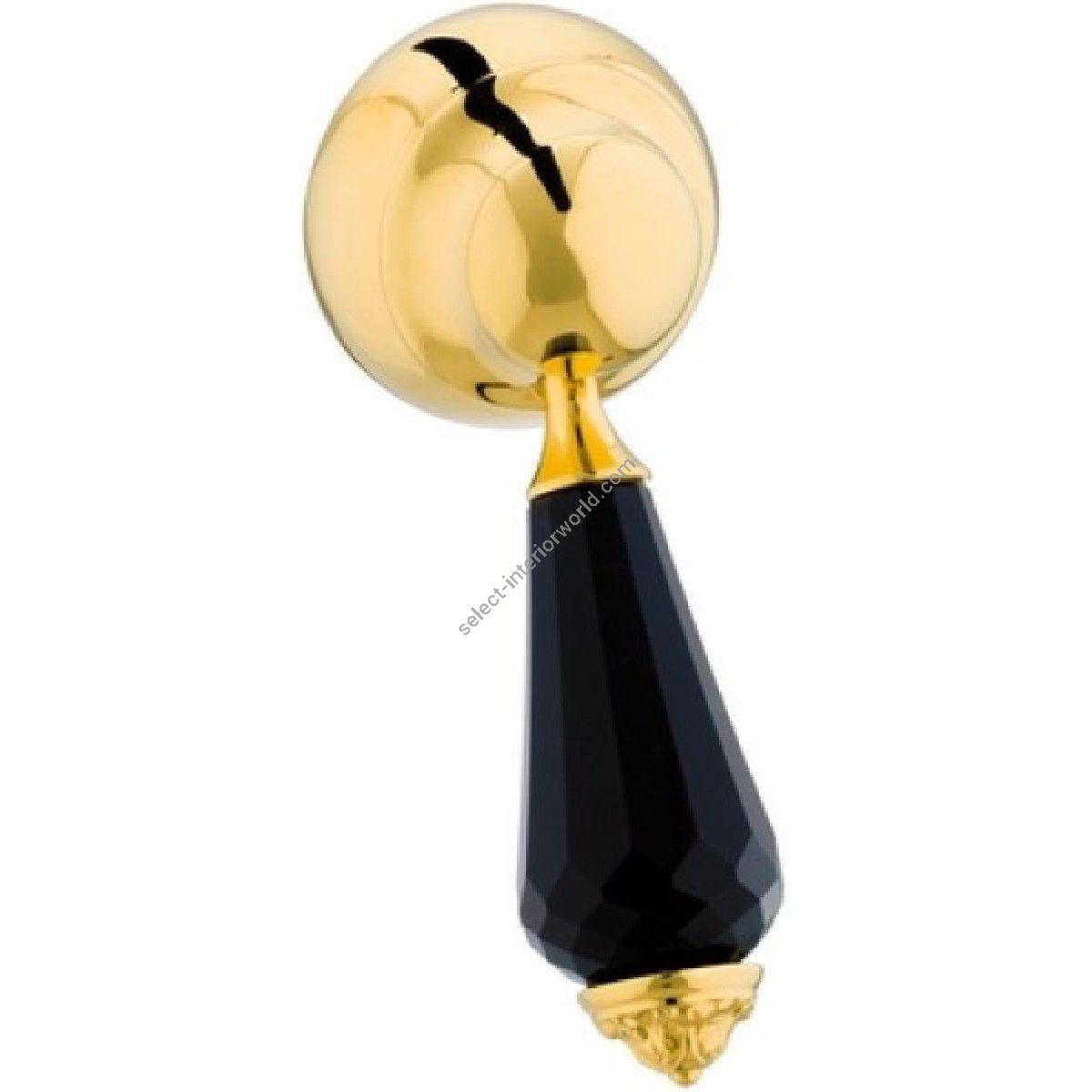 Bronces Mestre / Knobs for Shower Systems / Monolever handle kit with Swarovski black crystal 058047.FN0.00