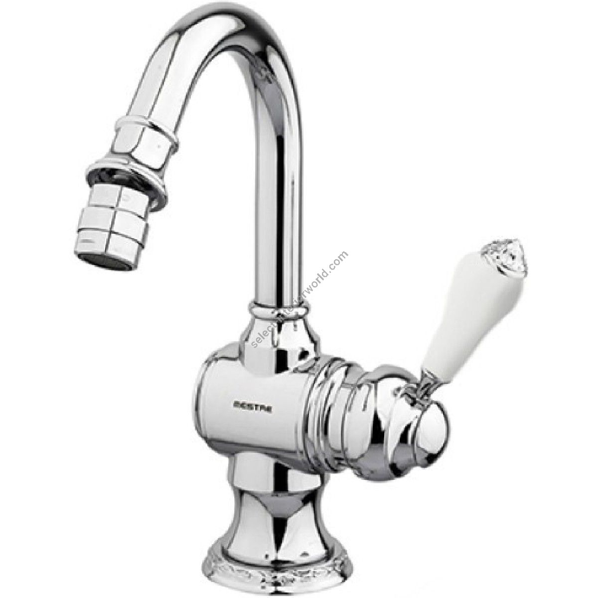 Bronces Mestre / Bidet Fittings / Bidet monolever with white porcelain 058523.L00.50