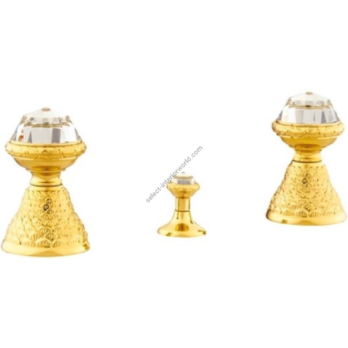 Bronces Mestre / Bidet Fittings / Three holes bidet set with Swarovski crystal 059222.E00.00