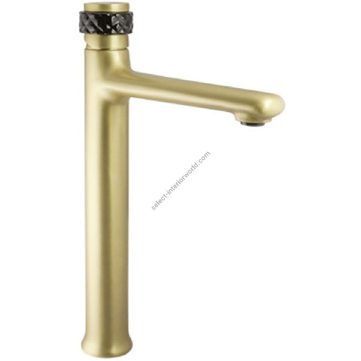 Bronces Mestre / Washbasin Fittings / High monolever basin mixer with black porcelain 065503.LN0.24