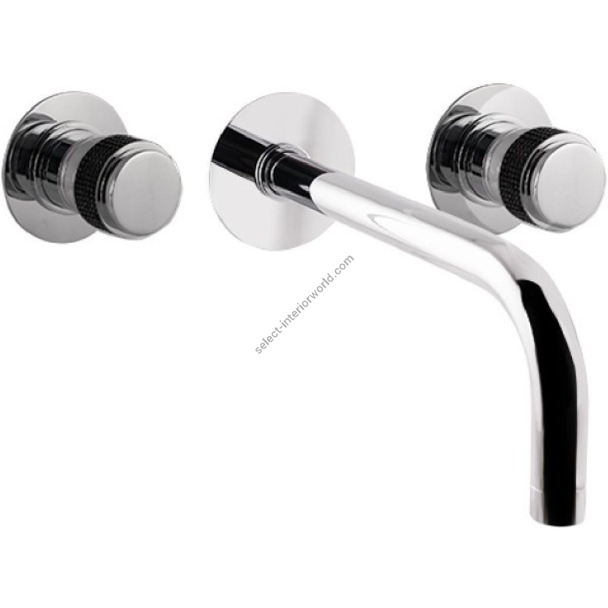 Bronces Mestre / Washbasin Fittings / Three holes wall basin set with black Swarovski 071433.HN0.50