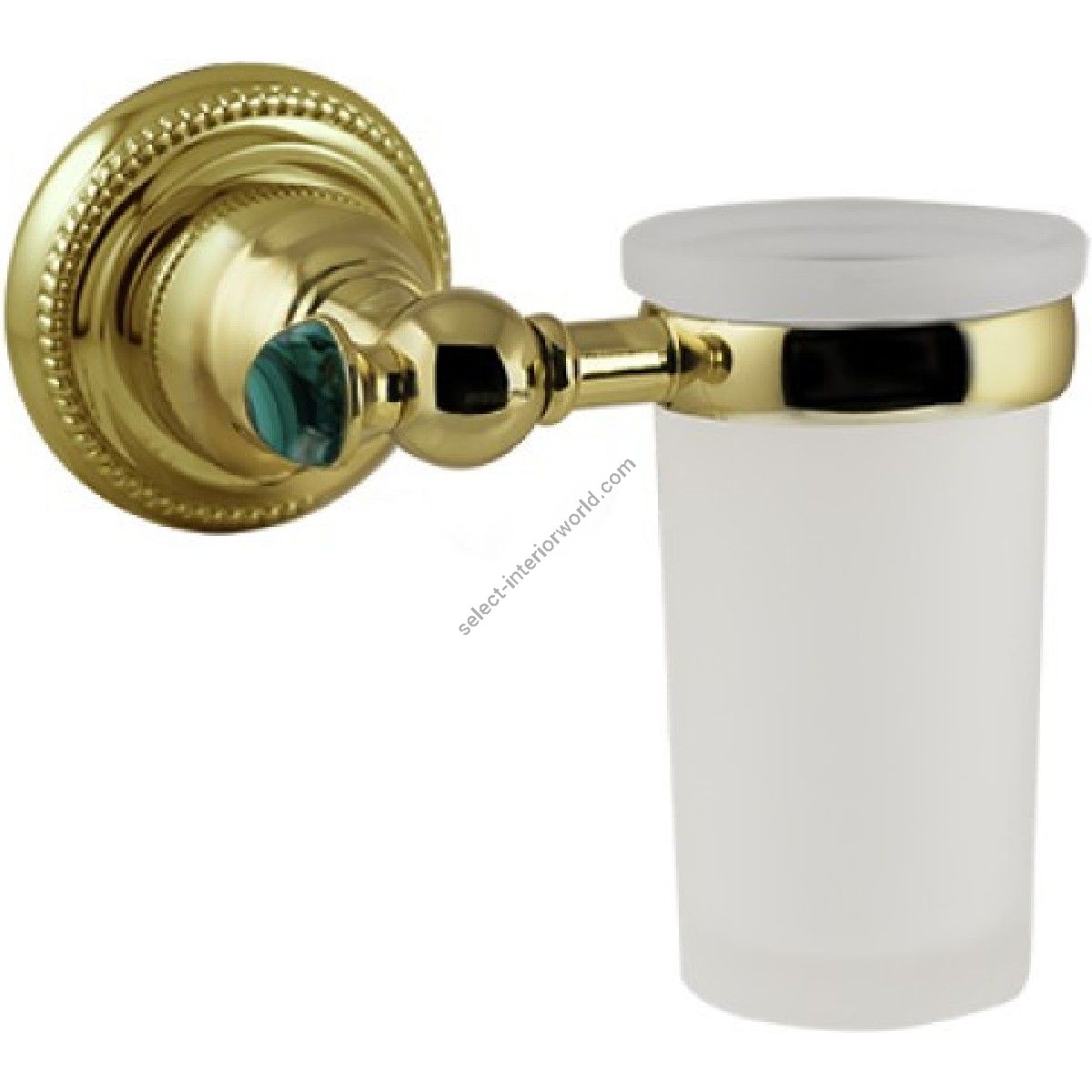 Bronces Mestre / Toothbrush Holders / Wall toothbrush holder with malachite stone 073880.ML0.01